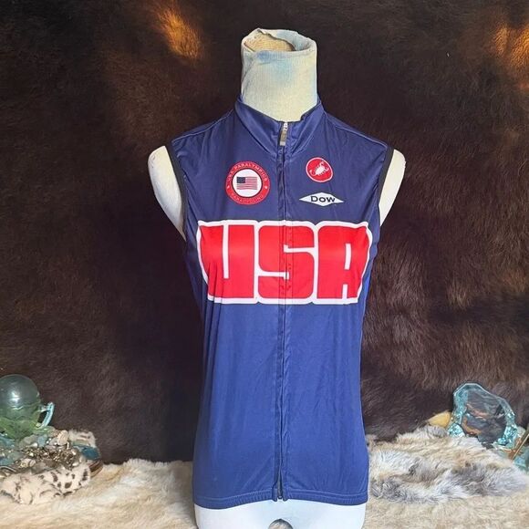 castelli Tops - USA Sleeveless Cycling Vest XXS (6021)